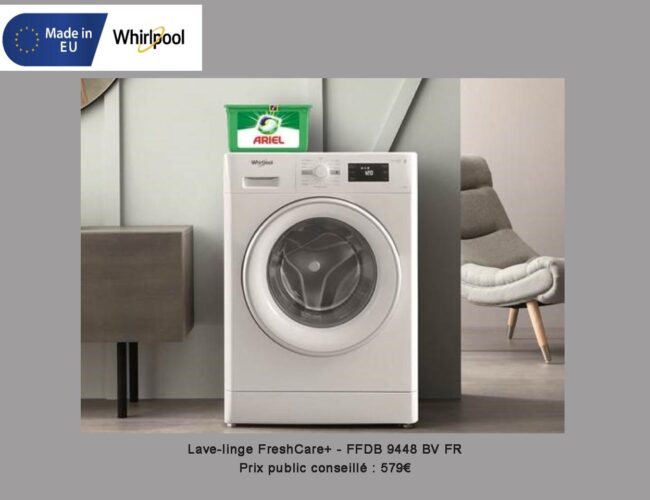 Whirlpool s’associe à Ariel pour promouvoir son nouveau lave-linge FreshCare+