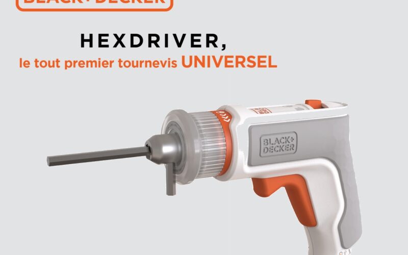 BLACK+DECKER propose le tout premier tournevis universel : HEXDRIVER !