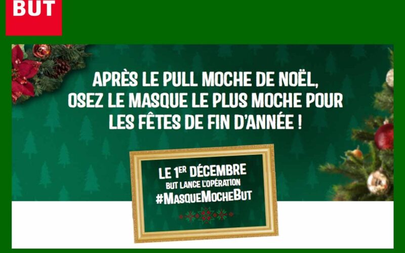 BUT : « Après le pull moche de Noël, osez le masque le plus moche ! »