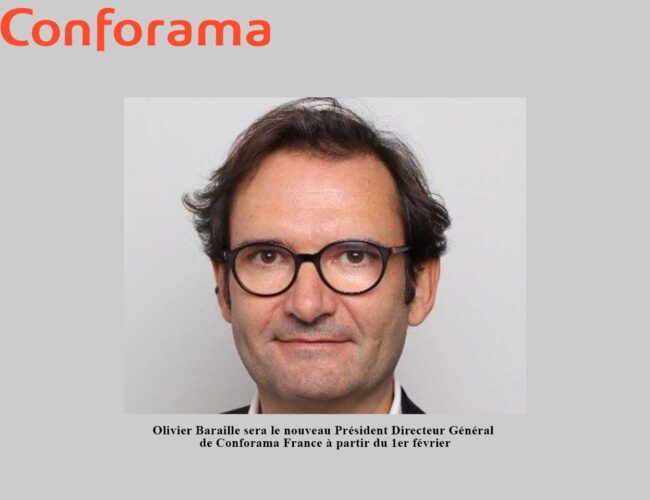 Olivier Baraille est nommé Président Directeur Général de Conforama France