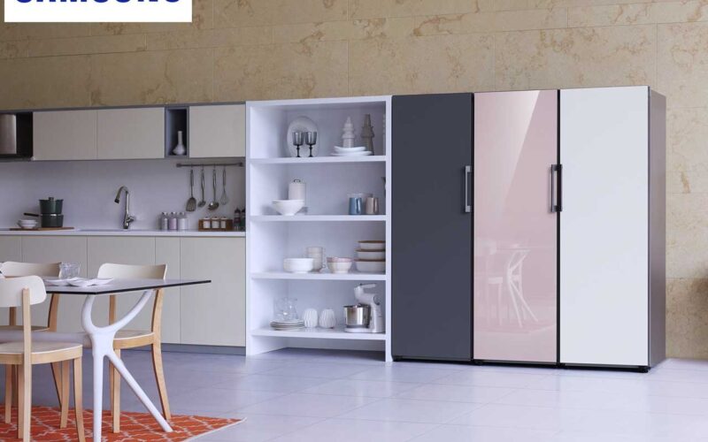 Les réfrigérateurs personnalisables BESPOKE et les modèles 4 portes RF9000 de Samsung arrivent en France