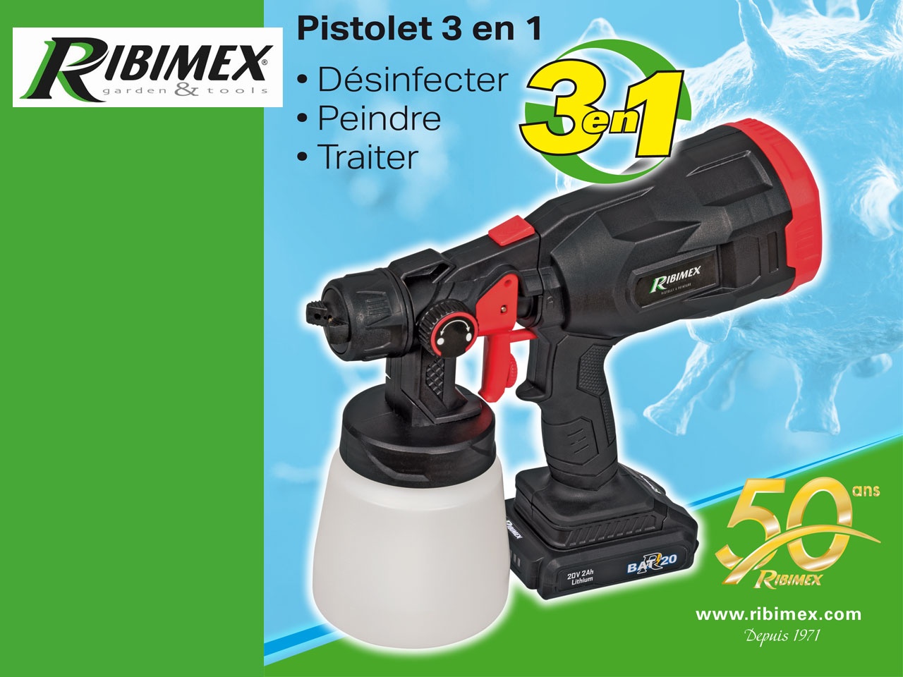 RIBIMEX Garden & Tools propose un Pistolet 3 en 1