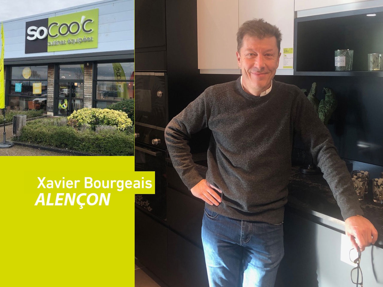 SoCoo’c met à l’honneur Xavier Bourgeais à l’occasion de l’ouverture de son 1er magasin à Alençon