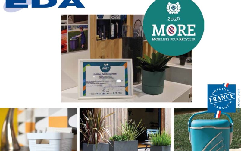 EDA, fabricant engagé, obtien le label MORE (MObilisés pour REcycler)