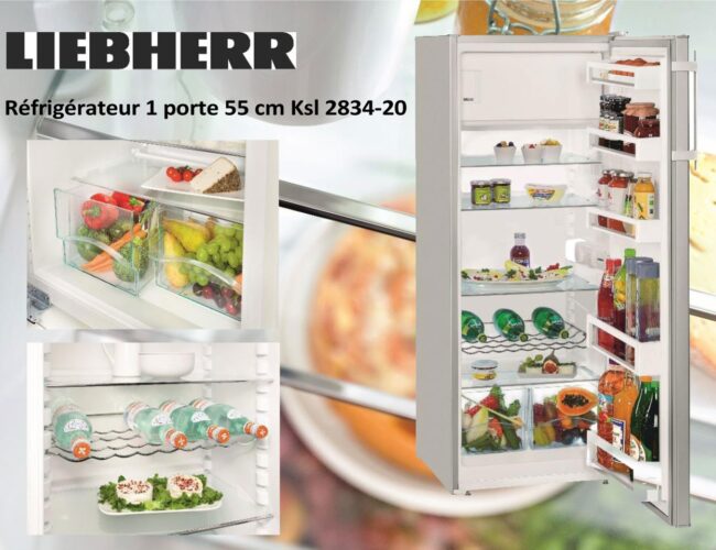 LIEBHERR s’invite dans les petits espaces avec le réfrigérateur 1 porte, Ksl 2834-20
