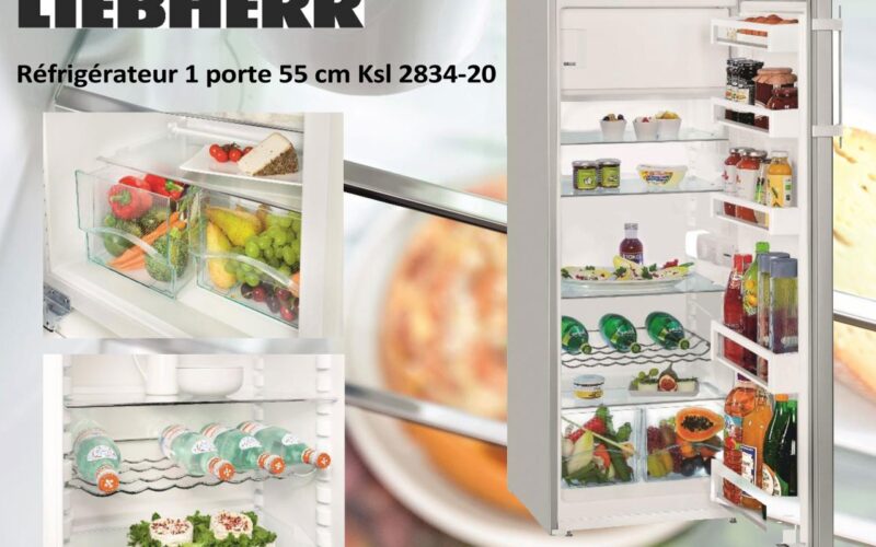 LIEBHERR s’invite dans les petits espaces avec le réfrigérateur 1 porte, Ksl 2834-20