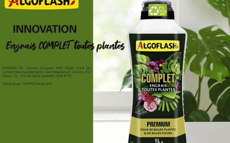 Algoflash poursuit ses innovations avec l’Engrais COMPLET toutes plantes