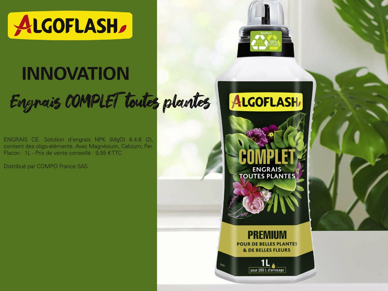 Algoflash poursuit ses innovations avec l’Engrais COMPLET toutes plantes