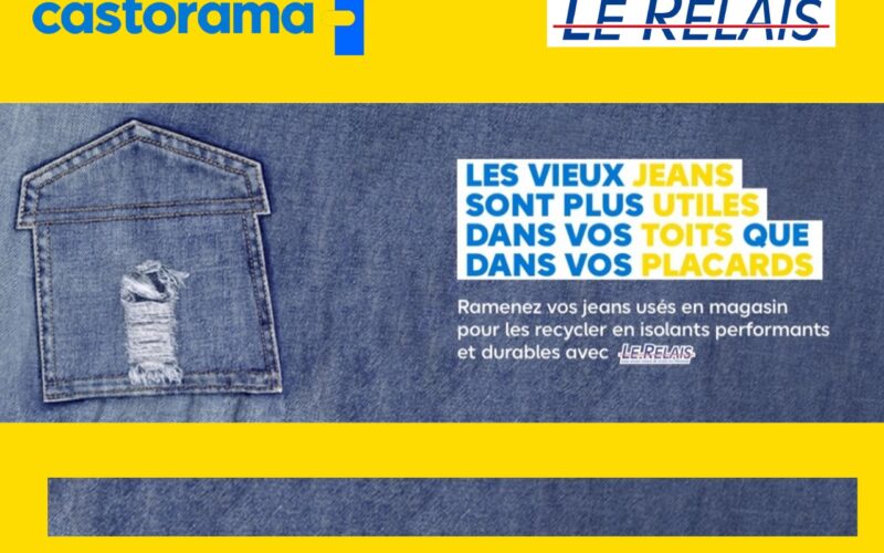 Castorama, en partenariat avec Le Relais,  lance la campagne de collecte : « Ramène ton jean »