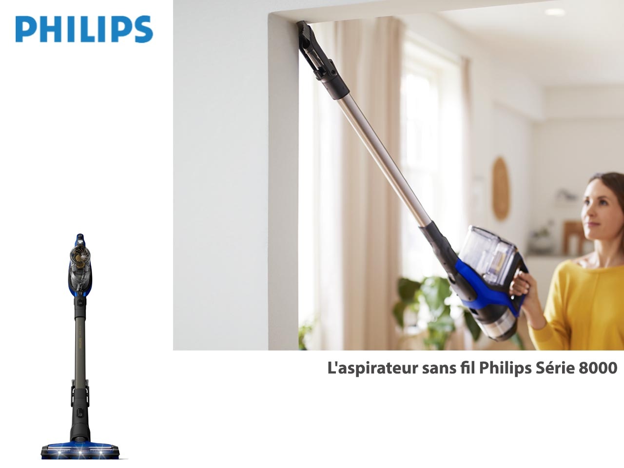 Philips présente l’aspirateur  balai sans fil Série 8000