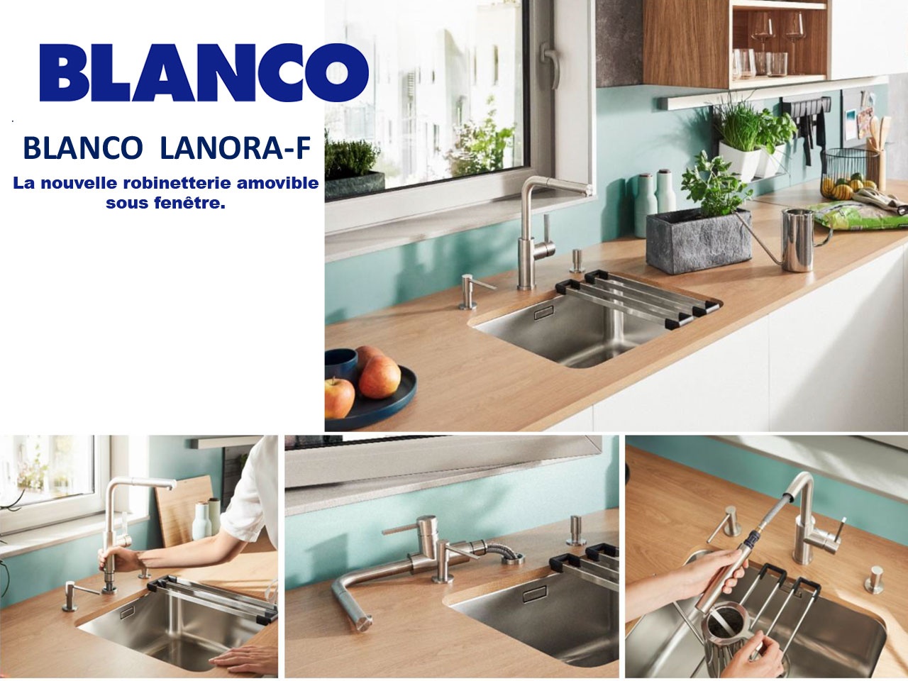 BLANCO LANORA-F : une nouvelle robinetterie amovible sous fenêtre
