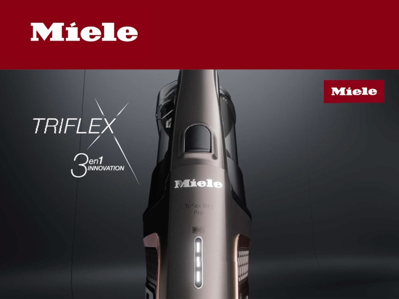 MIELE revient en TV avec un dispositif de sponsoring autour de son aspirateur balai Triflex