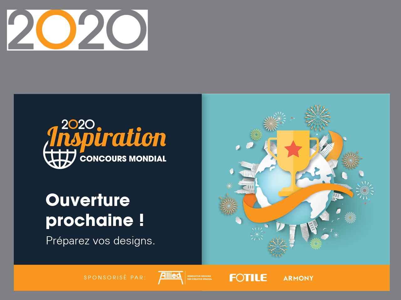 2020 lance INSPIRATION, le 1er concours mondial pour les concepteurs de cuisines, salles de bains et bureaux