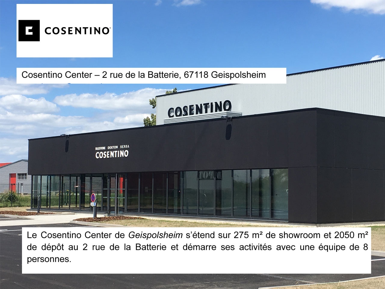Le groupe espagnol Cosentino ouvre son 6ème Center à Geispolsheim, à proximité de Strasbourg