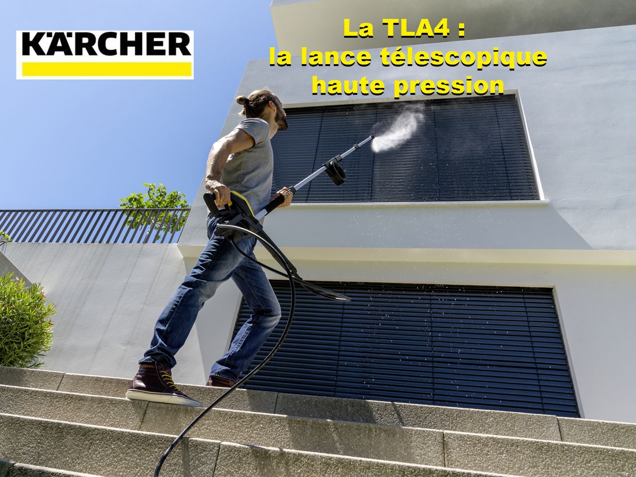 Lance téléscopique 4 m pour toiture Karcher