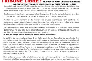 PROCOS : Plaidoyer pour une réouverture impérative de tous les commerces au plus tard le 10 mai