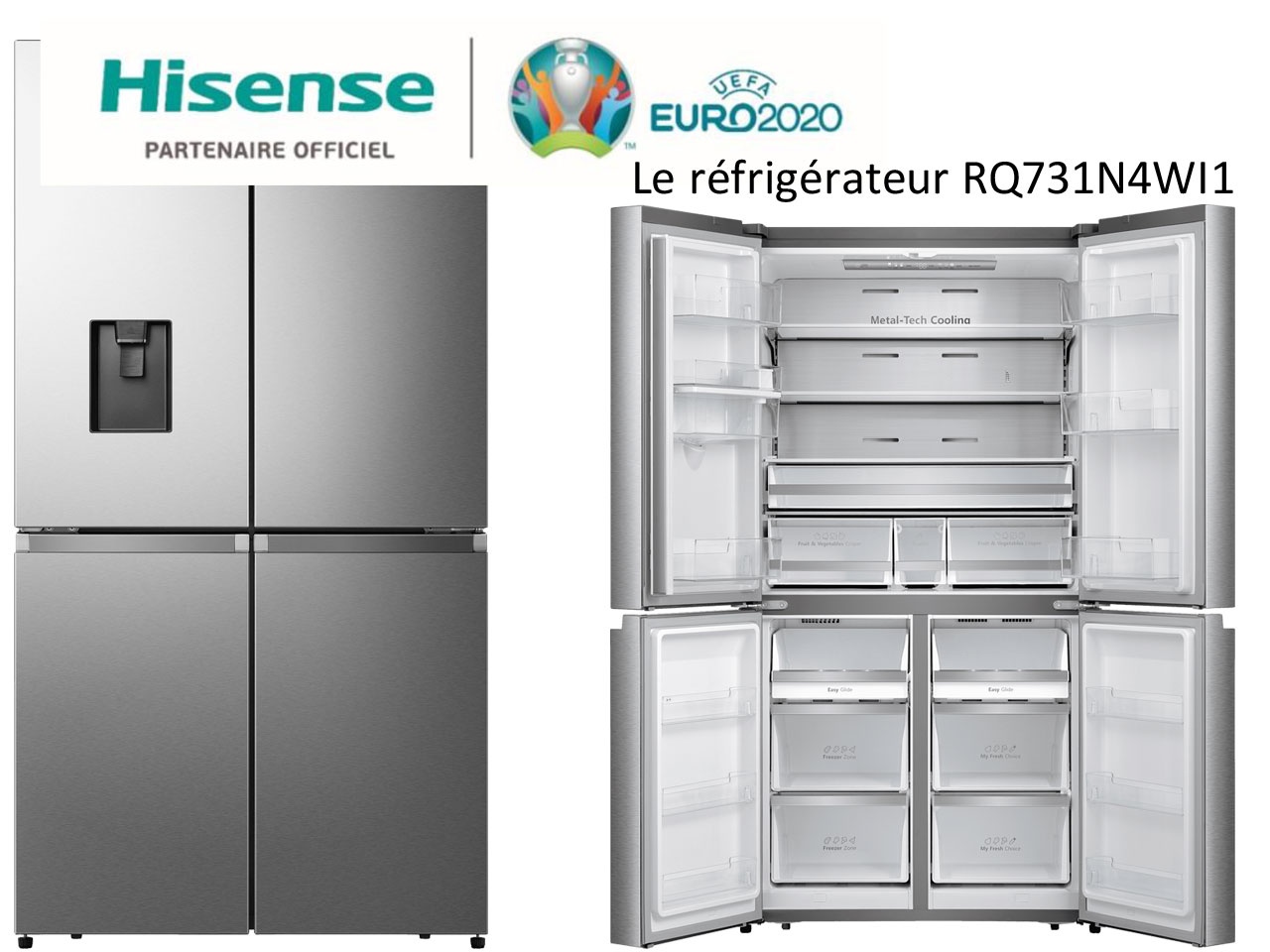 HISENSE présente le réfrigérateur RQ731N4WI1 aux technologies qui simplifient le quotidien