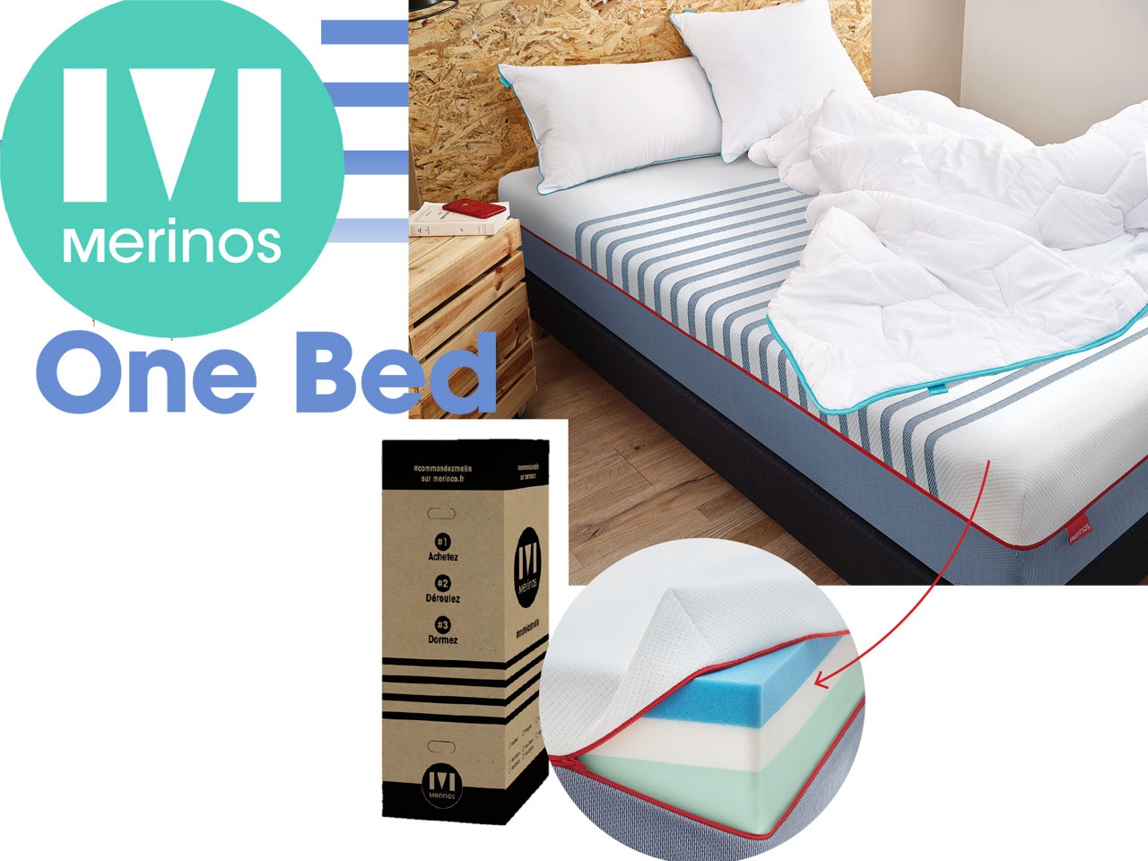 Merinos déroule One Bed, son nouveau matelas 100% français.