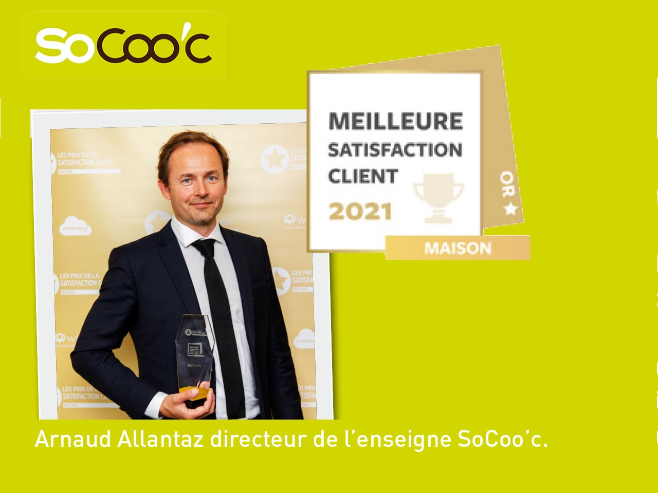 SoCoo’c remporte le prix d’Or  de la «Meilleure satisfaction client 2021» !