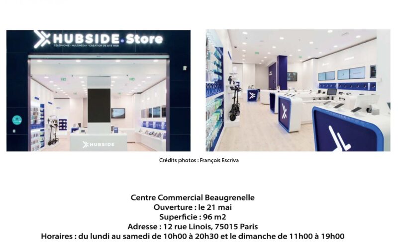 Hubside.Store étend son réseau dans la capitale, avec sa nouvelle boutique au sein du Centre Commercial Beaugrenelle (Paris 15ème)