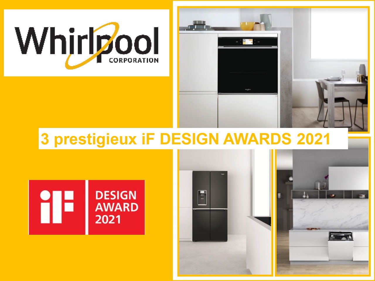 Whirlpool remporte 3 prestigieux iF DESIGN AWARDS 2021
