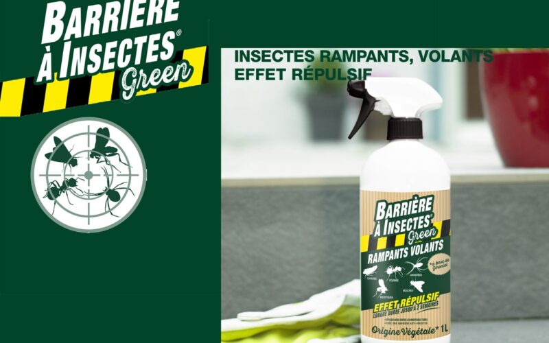 Barrière à Insectes Green lance un nouveau produit ménager d’origine végétale, contre les insectes rampants et volants