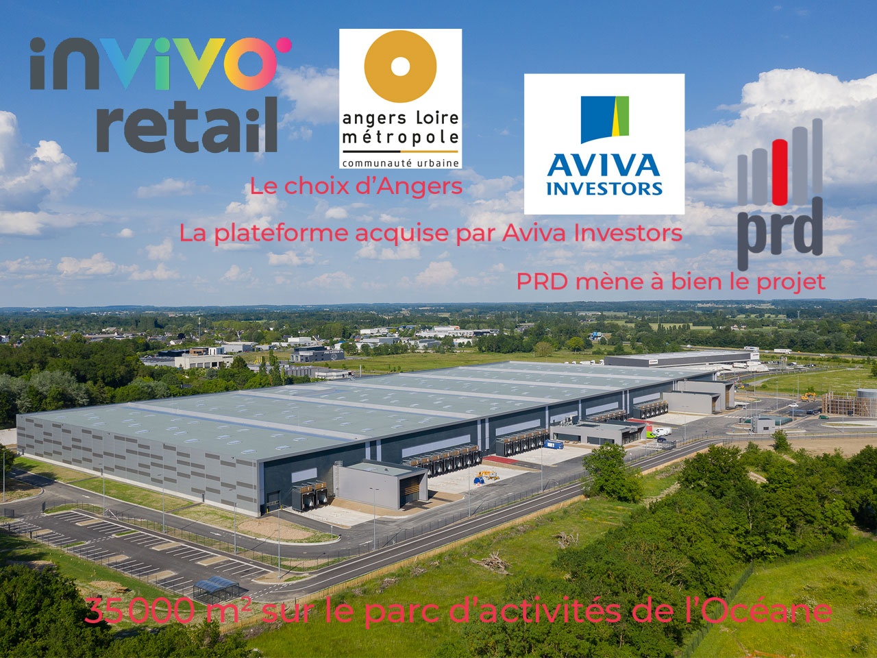 InVivo Retail inaugure sa plateforme logistique sur le parc d’activités de l’Océane à l’Est d’Angers