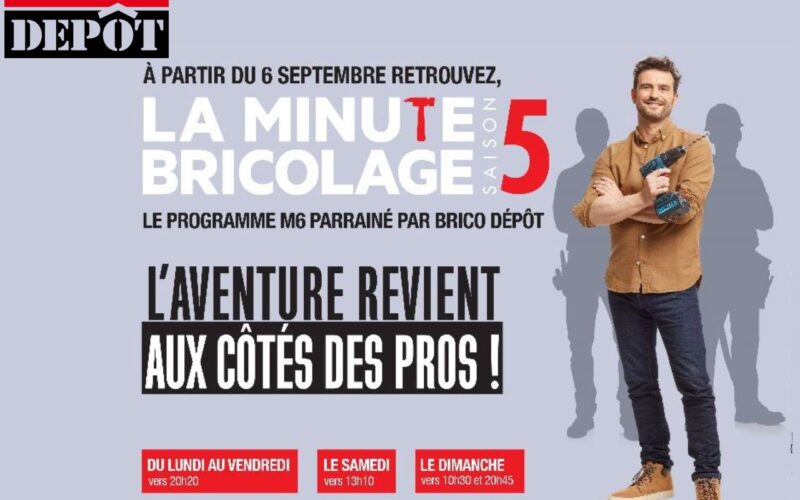 BRICO DÉPÔT revient sur M6 en parrainage de « La Minute Bricolage »