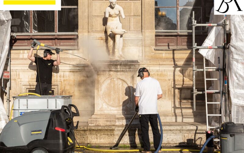 Kärcher, profondément engagé dans la préservation du patrimoine culturel restaure les statues des Beaux-Arts de Paris