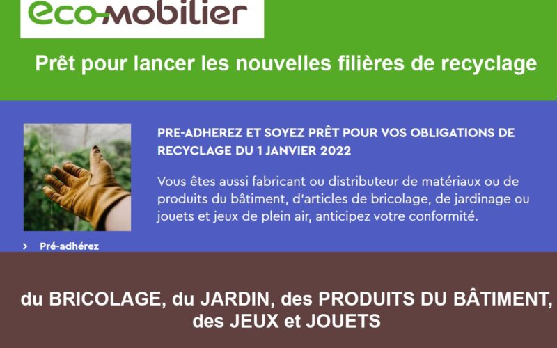 Eco-mobilier se lance dans les nouvelles filières : produits du bâtiment, bricolage et jardin, jeux et jouets