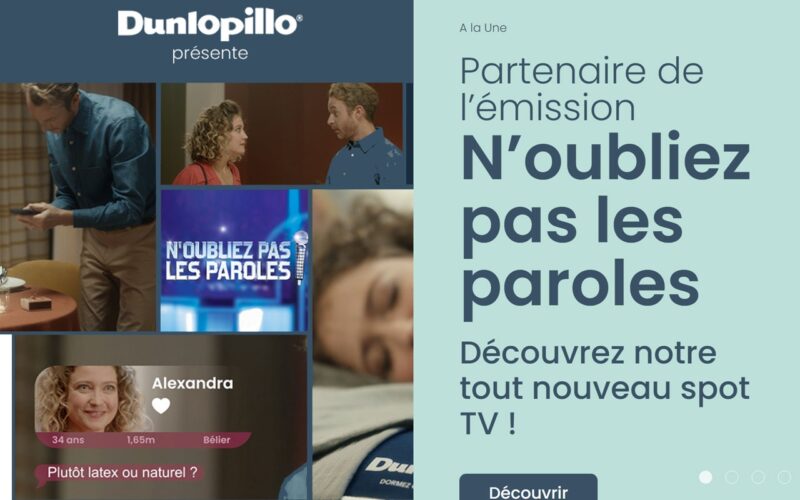 Dunlopillo reprend la parole en TV et retrouve le ton décalé de son image de marque !