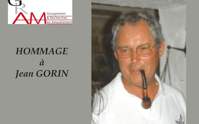 Hommage à Jean GORIN, membre fondateur du groupement GRAM