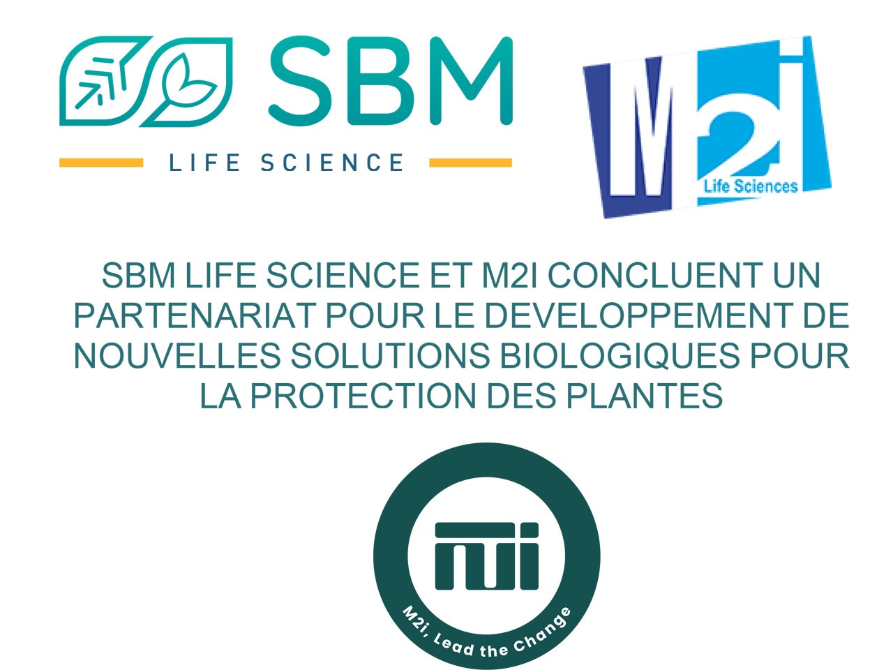 SBM LIFE SCIENCE ET M2I CONCLUENT UN PARTENARIAT