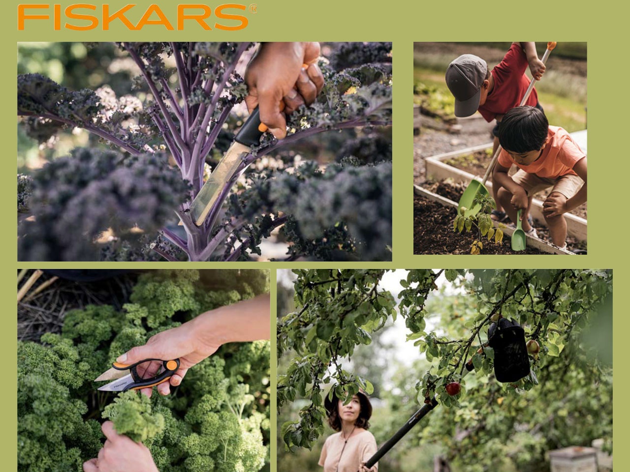 Fiskars : de nouveaux outils et accessoires pour la récolte et d’autres pour les petites mains des enfants !