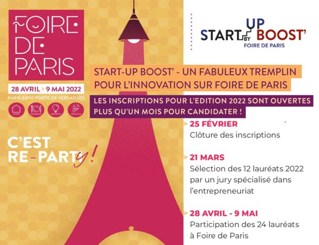START-UP BOOST’ : UN FABULEUX TREMPLIN POUR L’INNOVATION SUR FOIRE DE PARIS