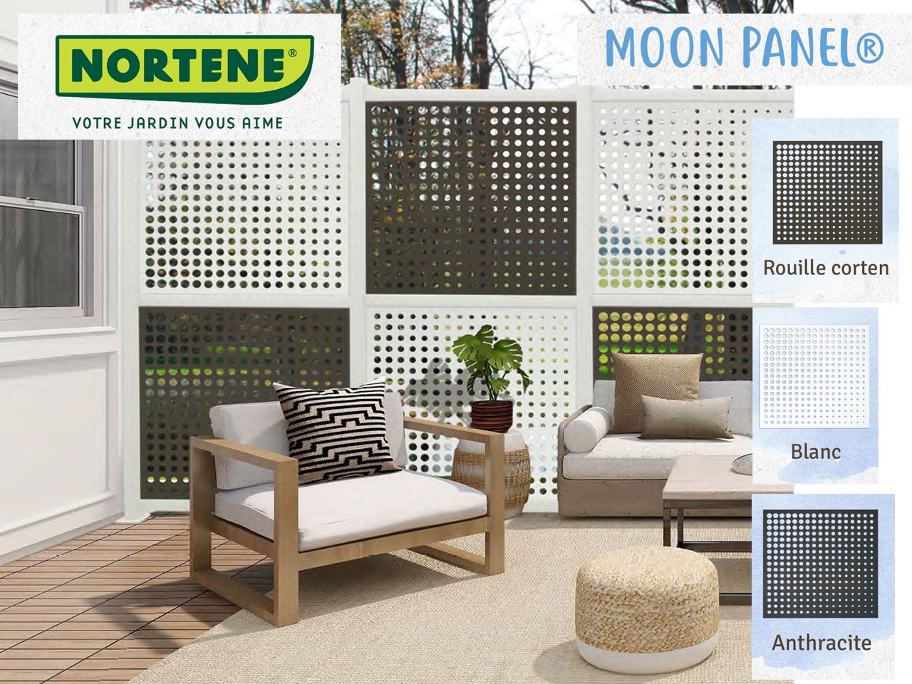 Nortene : panneaux de séparation personnalisés et design et bordures recyclées et recyclables !