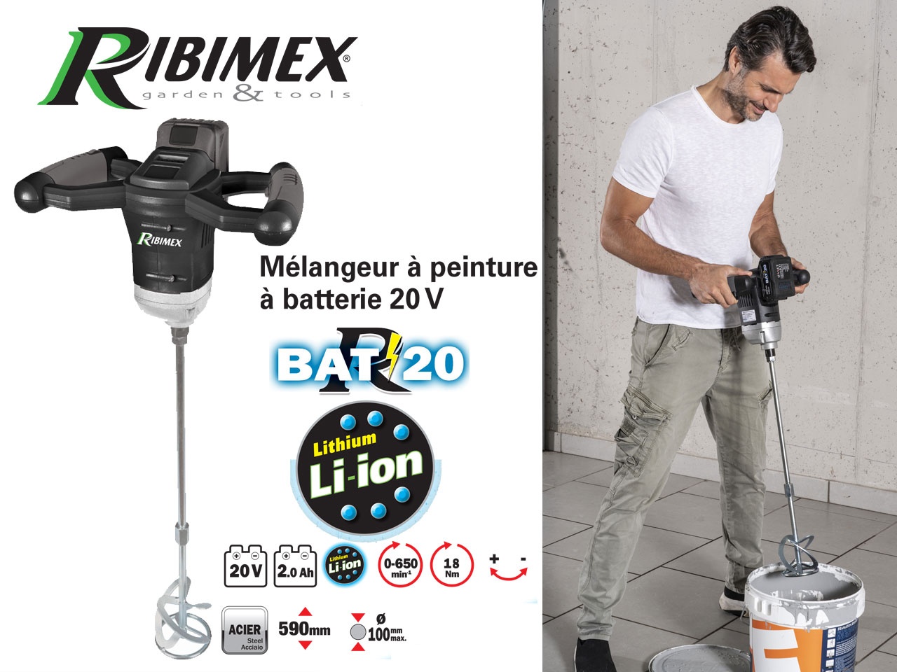 Ribimex Garden & Tools présente son Mélangeur à peinture à