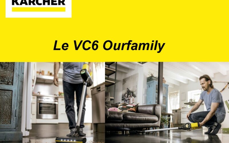 Kärcher présente le VC6 Ourfamily : un nouvel aspirateur balai compact et sans fil