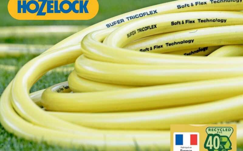 Hozelock a entièrement repensé sa gamme de tuyaux d’arrosage Tricoflex en 40 % de matière recyclée* et 100 % recyclables