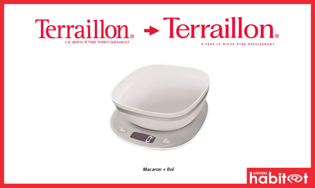 Balance de cuisine Terraillon MACARON+ RE-CYCLE ROUGE COQUELICOT sur