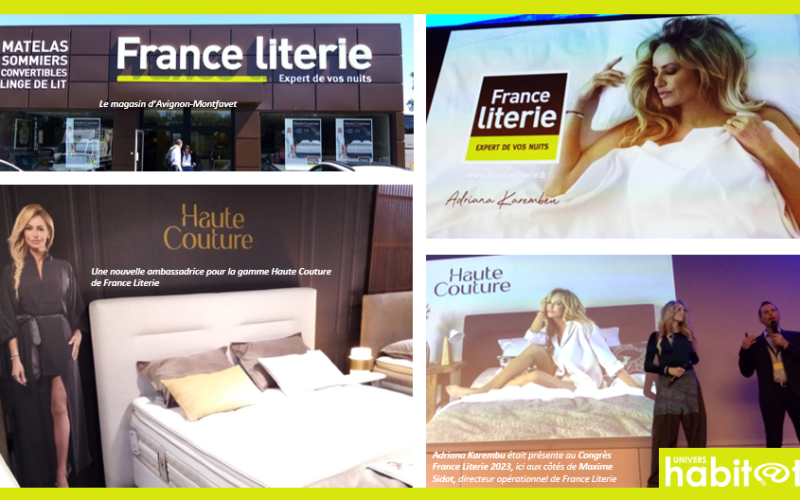 France Literie mise sur le Prestige à la Française, et prend comme icône Adriana Karembeu pour sa collection Haute Couture