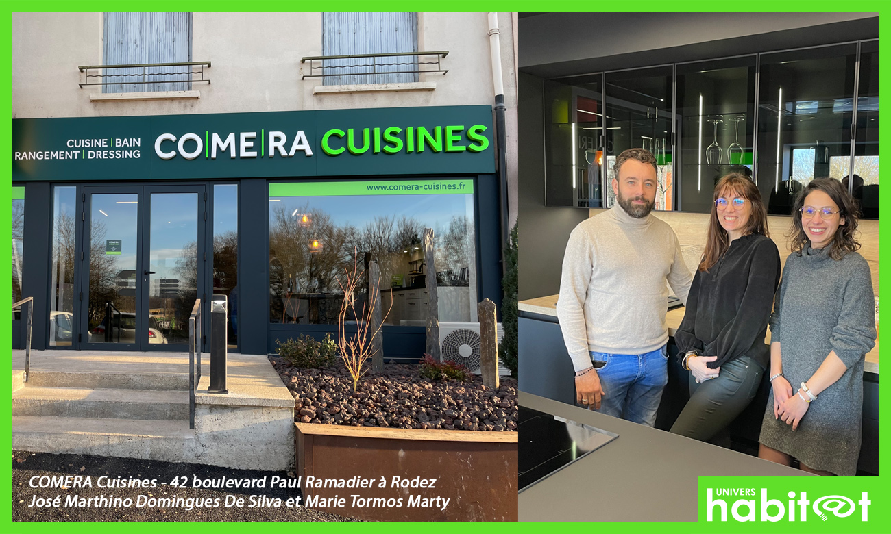 COMERA Cuisines annonce trois ouvertures à Rodez (12), Barentin-Roumare (76) et Gonfreville-L’Orcher (76)