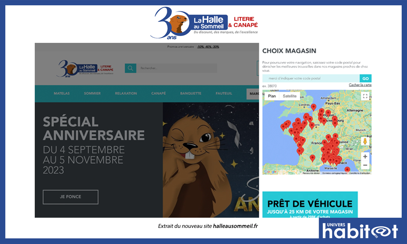 La Halle au Sommeil dévoile son nouveau site internet e-commerce