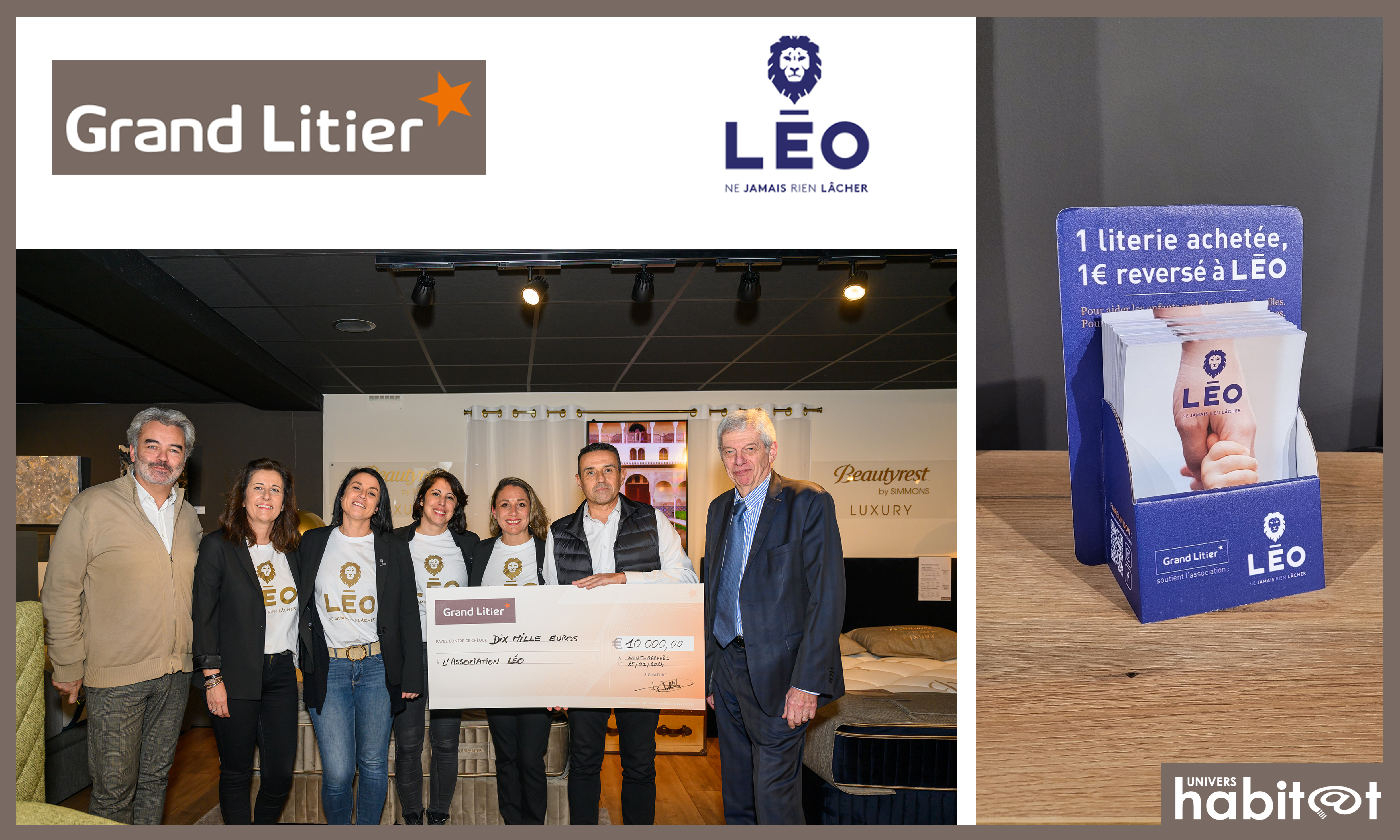 Grand Litier remet son premier chèque à l’association Léo