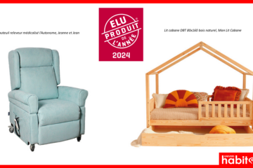 Un lit Luletto et un fauteuil Jeanne & Jean reçoivent le logo « Élu Produit de l’Année 2024 »