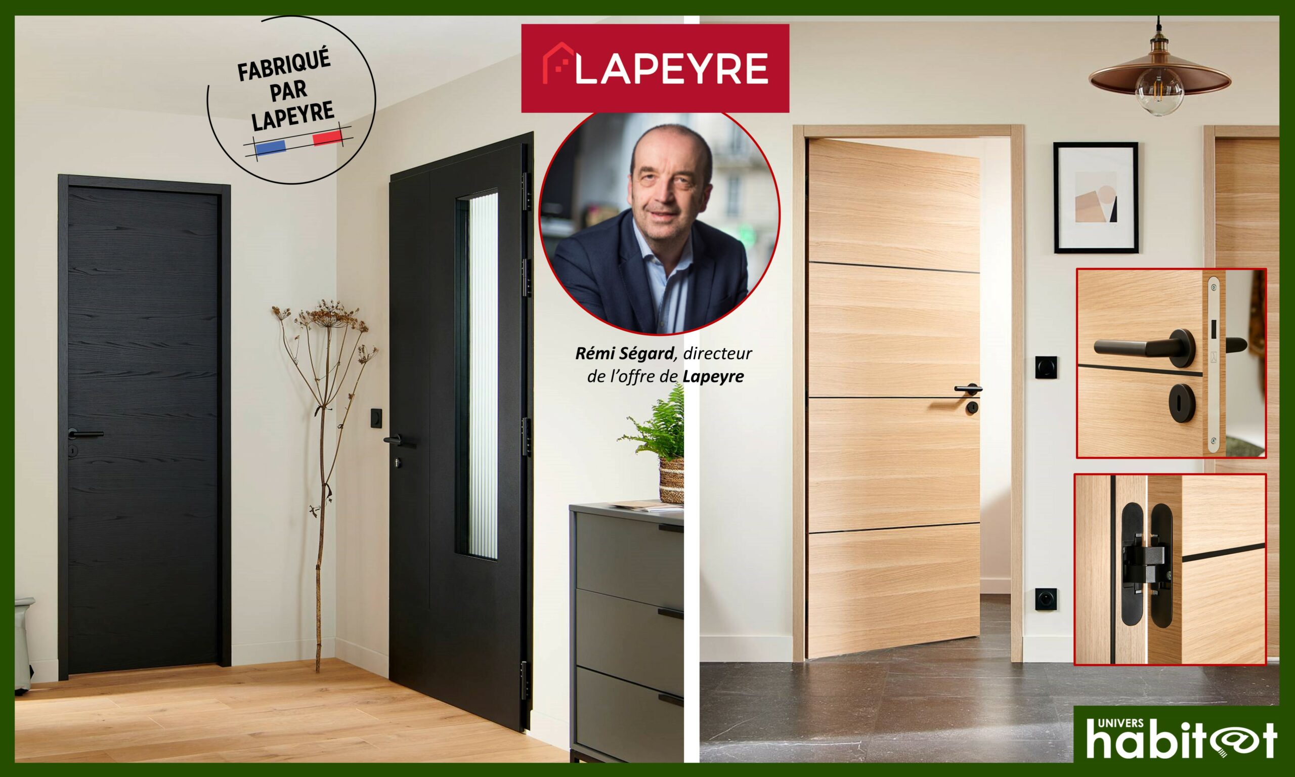 Avec ses portes d’intérieur Roxie, Lapeyre illustre à nouveau l’excellence de sa fabrication française