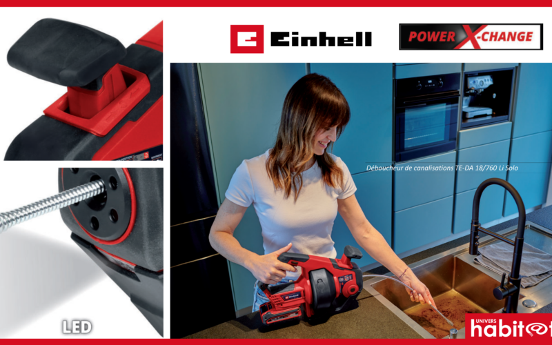 Einhell lance son nouveau déboucheur de canalisations