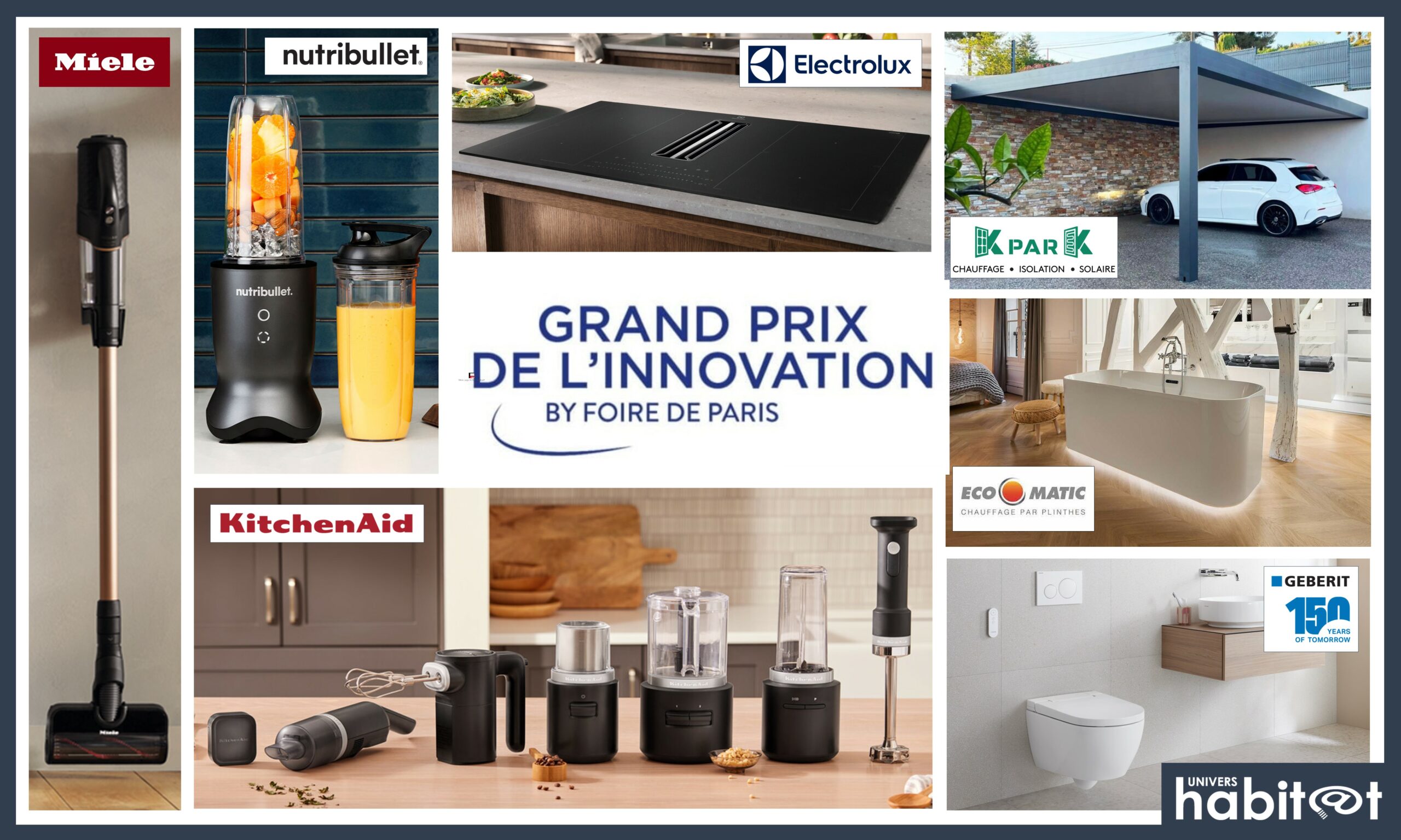 KitchenAid, Miele, Nutribullet, Electrolux, Eco Matic, KparK et Geberit distinguées par les GPI by Foire de Paris 2024