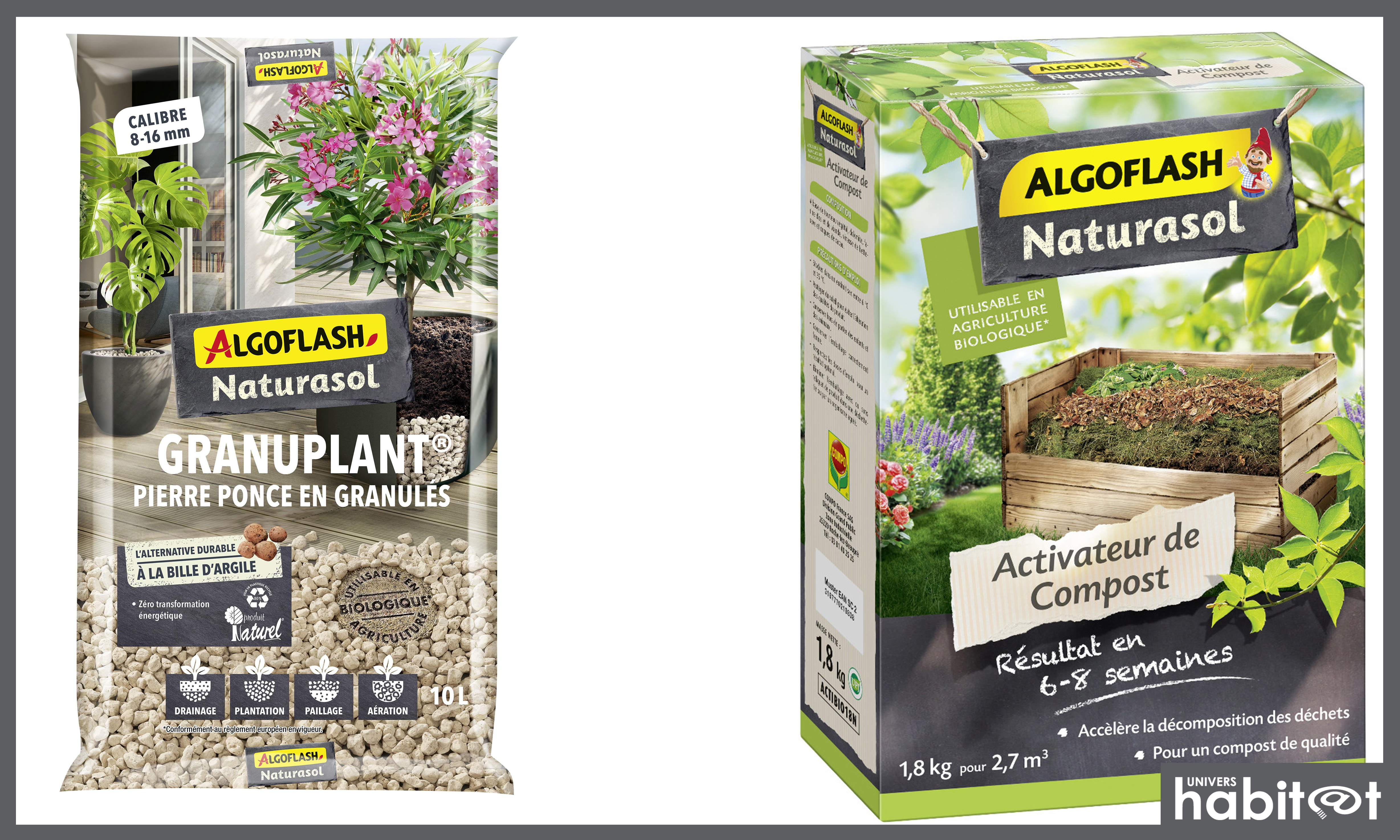 Algoflash Naturasol lance Granuplant et son nouvel activateur de compost 