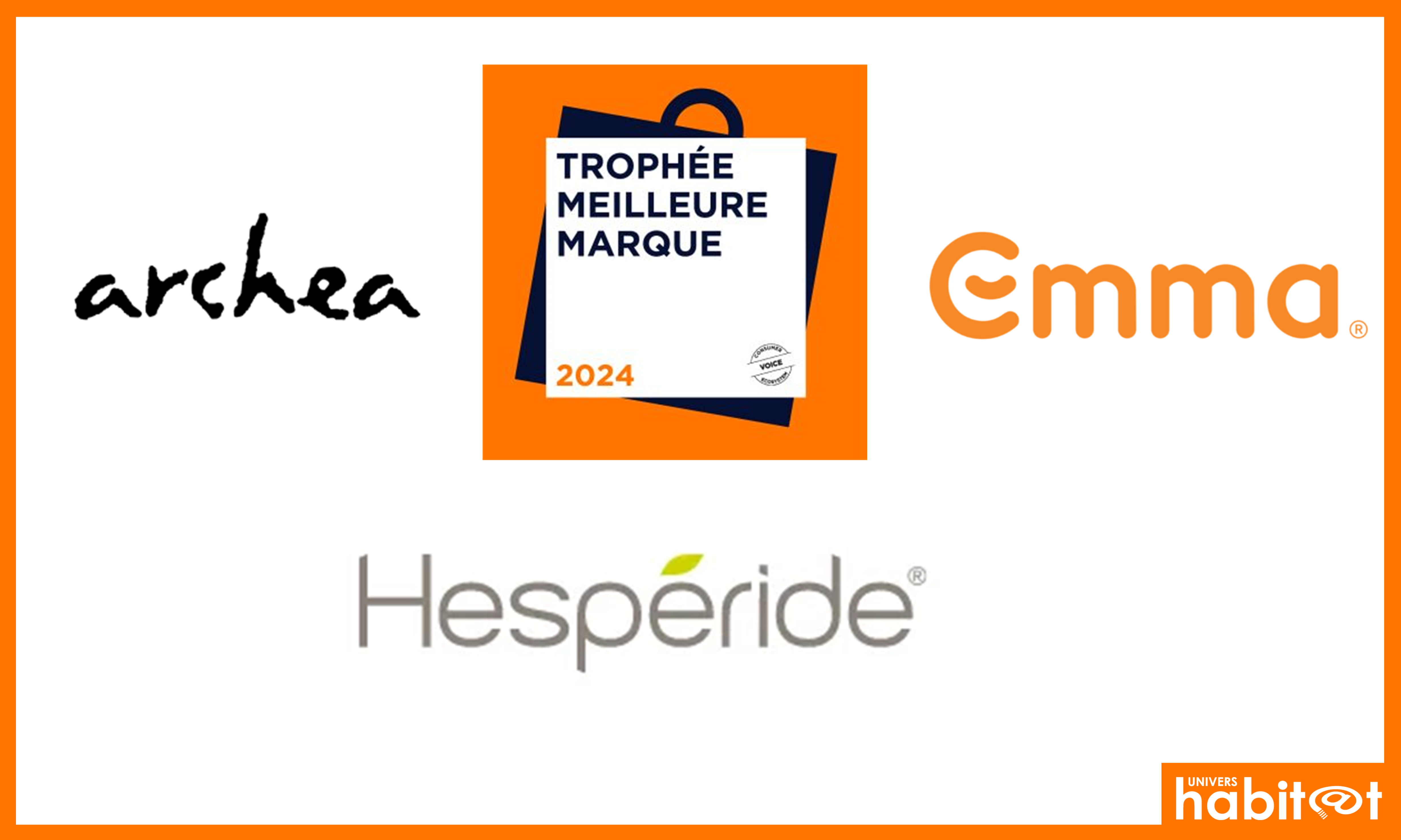 Hespéride, Emma et Archea reçoivent le logo « Trophée Meilleure Marque 2024 »